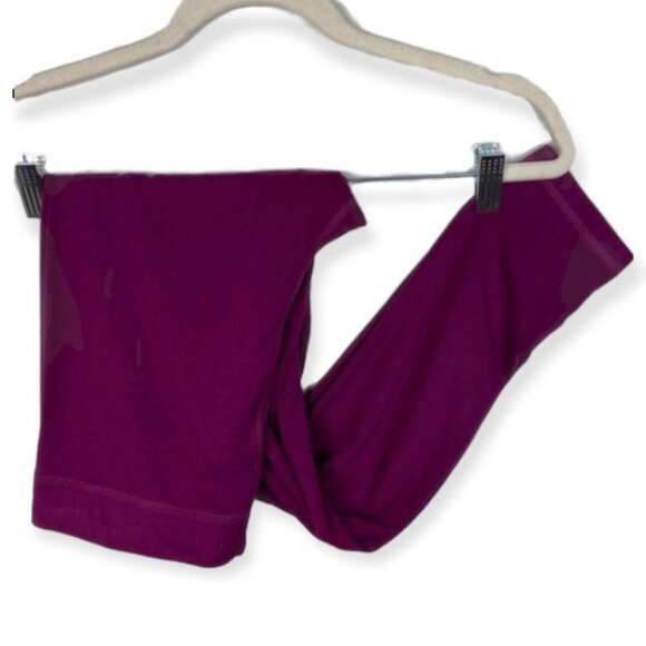 Ivy Park Burgundy Purple Logo Leggings Size Medium Beyoncé High Rise Tights Pink - Picture 8 of 15